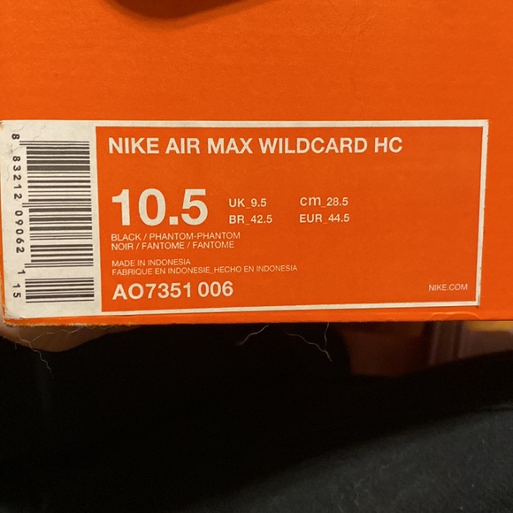 Nike Air Max Wildcard HC. A07351-006x Size 10.5 US. - Picture 5 of 5